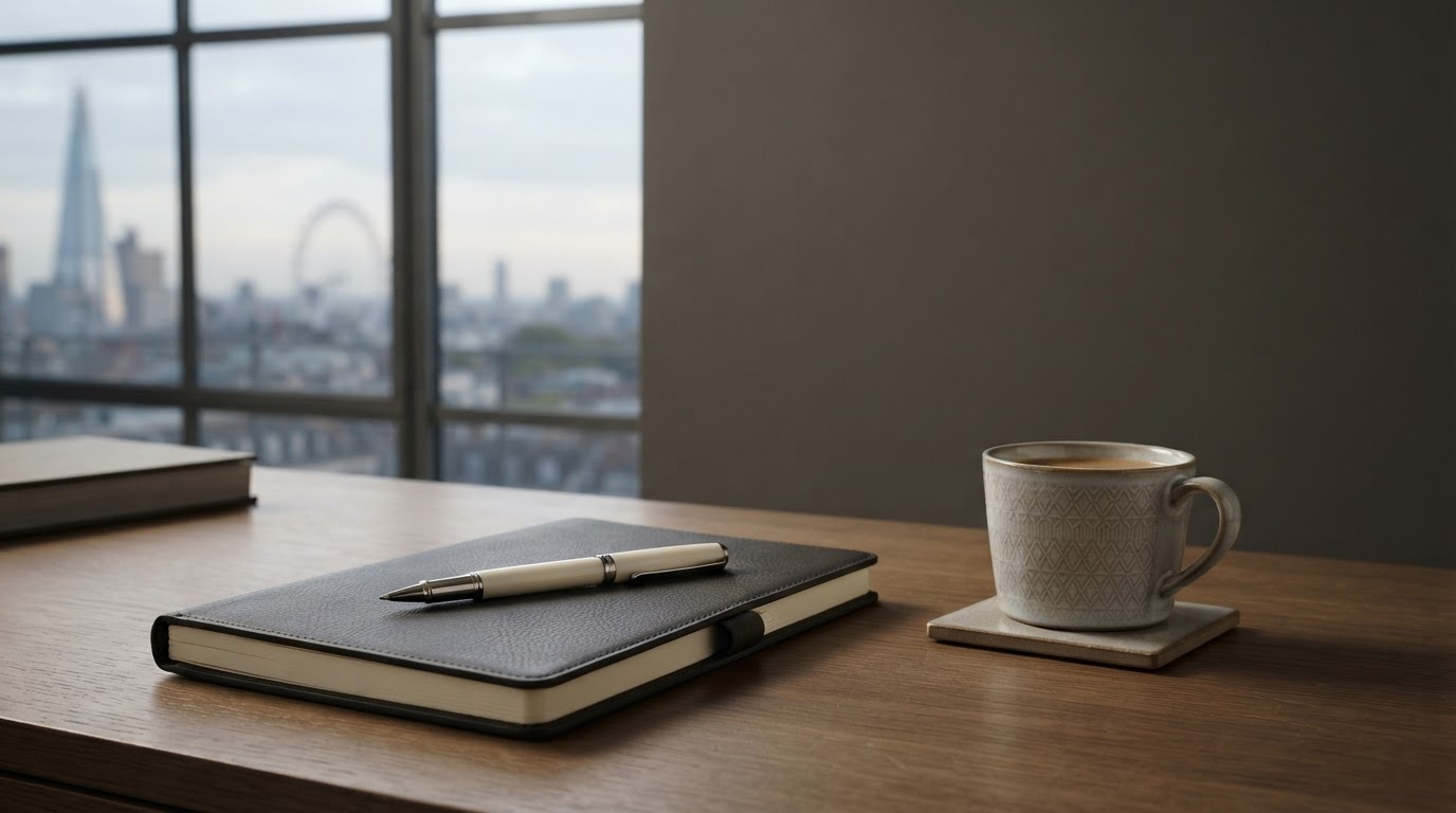 Sang Baohung minimalist graphite and ivory interior representing analytical clarity
